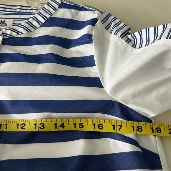 J. Crew Thomas Mason Tunic Top Womens Mixed Stripe Sz Small Preppy Coastal Chic - Picture 8 of 9